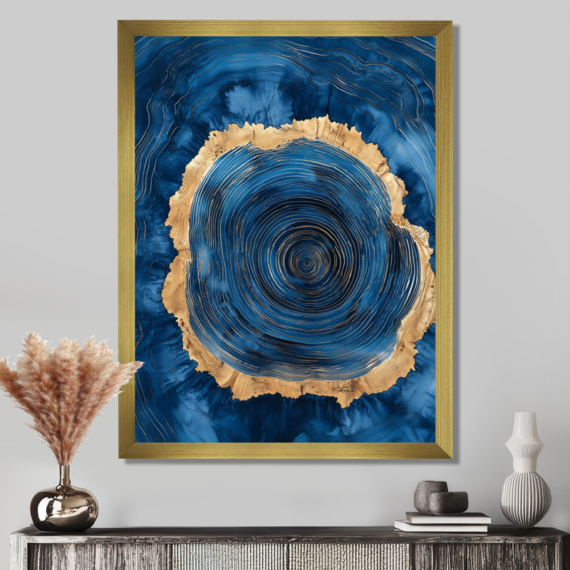 Andrimont - Floral Canvas Art Print, H 40 po x l 30 po, Reproduction encadrée sans passe-partout, Doré