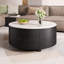 Table basse ronde moderne mobile avec roulettes (table incluse seulement)-208277735