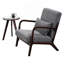 Ensemble de chaise d'appoint et de table basse de style Mid-Century moderne, de style vintage luxueux, de chaise de loisir et de table basse (couleur noyer), convenant aux salons et aux chambres à coucher-490261897