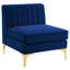 Chaise sans accoudoirs en velours Triumph Channel-1867309687