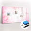 Magnetic Memo Board Whiteboard - 120 x 60 cm - With Marker and Magnets - Roses abstraction