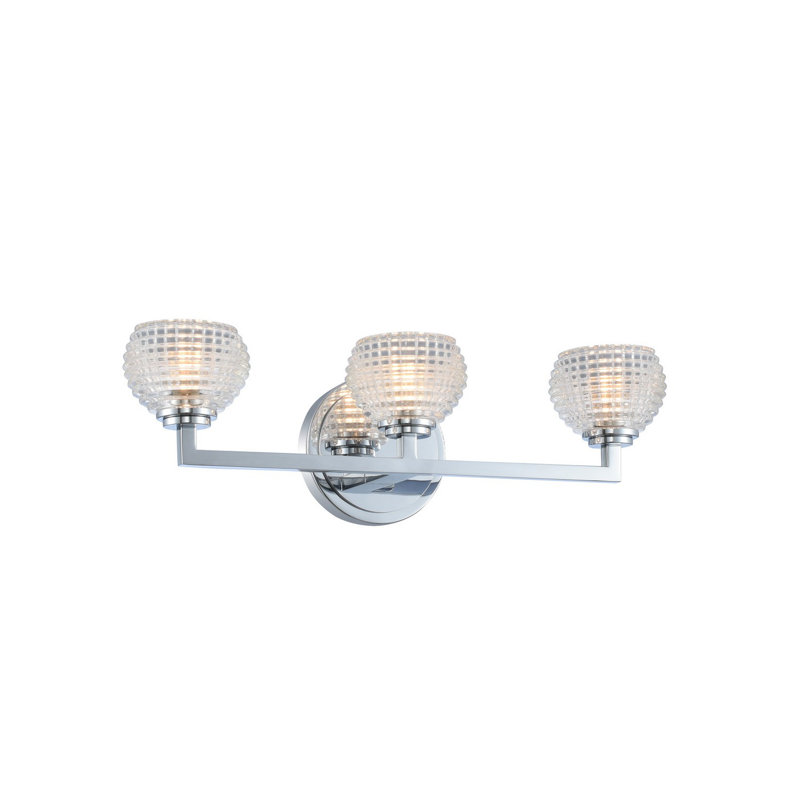 Meuble-lavabo contemporain de luxe 3 lumières Marina par Kalco