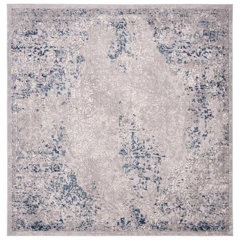 Keyra Performance Abstract Rug, Square 6'7"