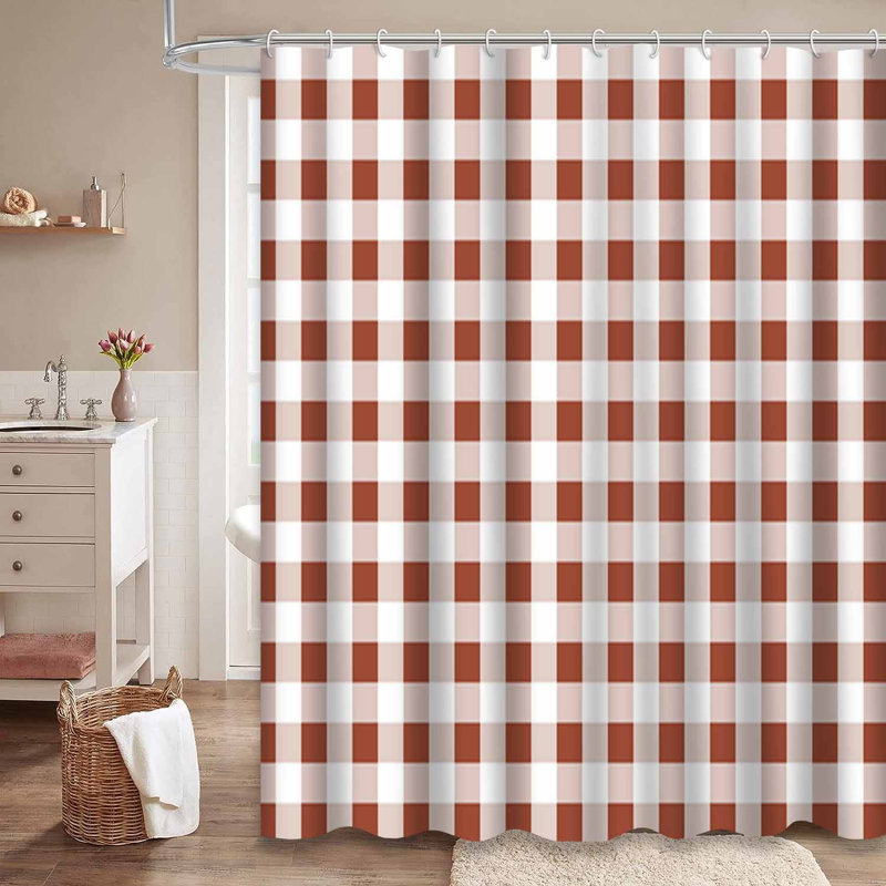 Rideau de douche abstrait 12 carreaux Buffalo, L 72 po x l 84 po