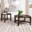 Mavis Dark Brown Round Solid Wood End Table