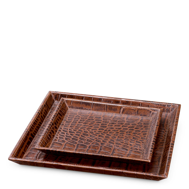 Scaleo Leather Decorative Tray