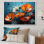 Bouquet de coquelicots orange et bleu I - coquelicots, art mural-1849752904-1849752918