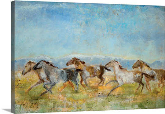 «Excitation», reproduction sur toile tendue, H 32 po x l 48 po x P 1,25 po