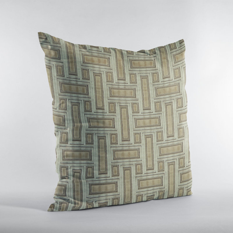 Coussin décoratif en velours de pierre rose Plutus, Some Sparkle To It, Bronze, 20 po x 20 po