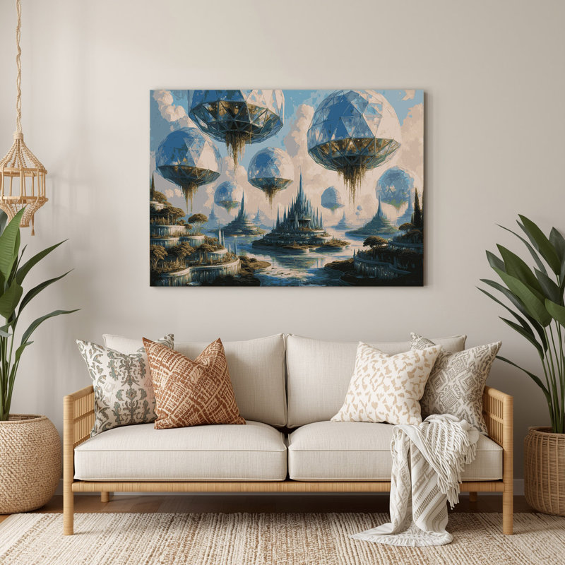 Art mural gris Sci Fi Dome