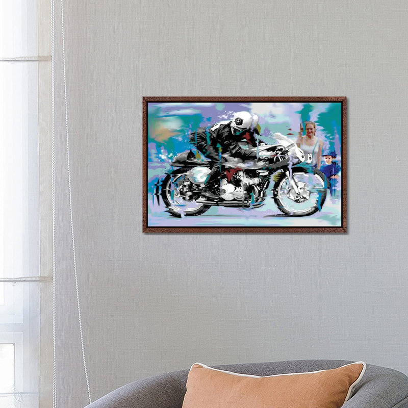 Speed by D13EGO - Painting on Canvas, Brown Framed Canvas, 66.04 cm H x 45.72 cm W