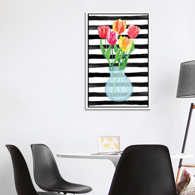 Tulips Stripes by Sara Berrenson - Print on Canvas