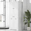 Armoire de rangement autoportante avec tiroir, tablette réglable et panier à linge inclinable
