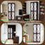 Armoire de rangement en bois de 68 po de hauteur avec tablettes réglables 