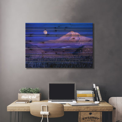 " Moonlit Landscape Featuring Mount Hood (Wy'east), Oregon, USA " by Janis Miglavs