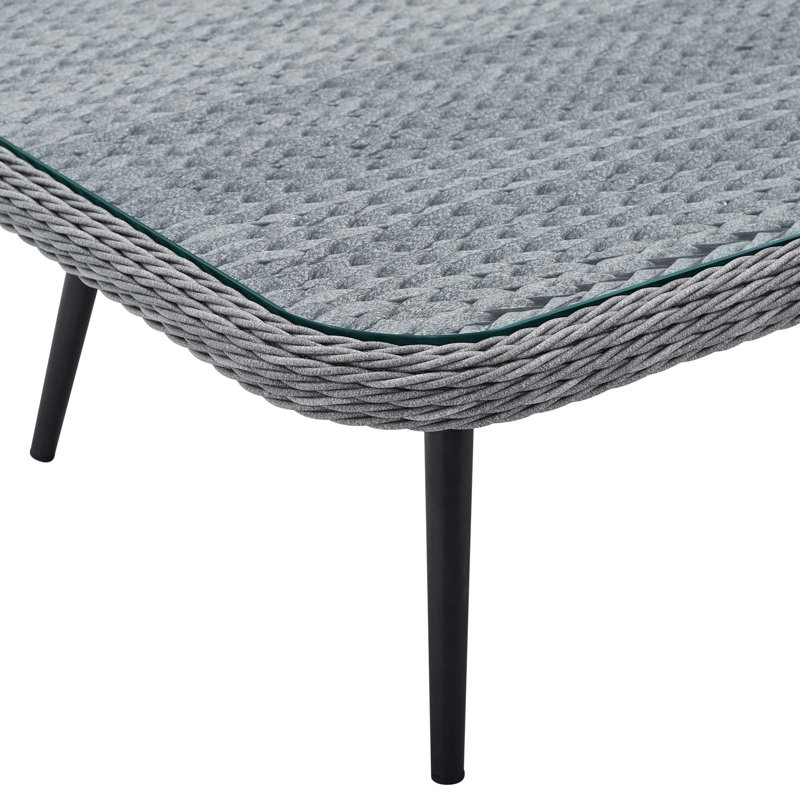 Table basse carrée en rotin d'extérieur Endeavor