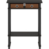 Modern Hallway Console Table With Storage Drawers, Lower Shelf, And Non-Woven Bins For Easy Organization
