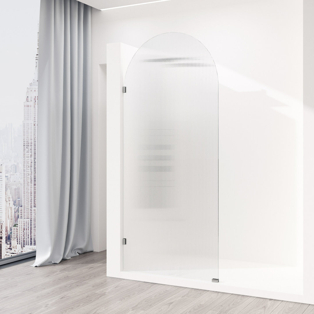 Arden 34" W x 78" H Frameless Fixed Shower Screen with 3/8" Glass VIGO 