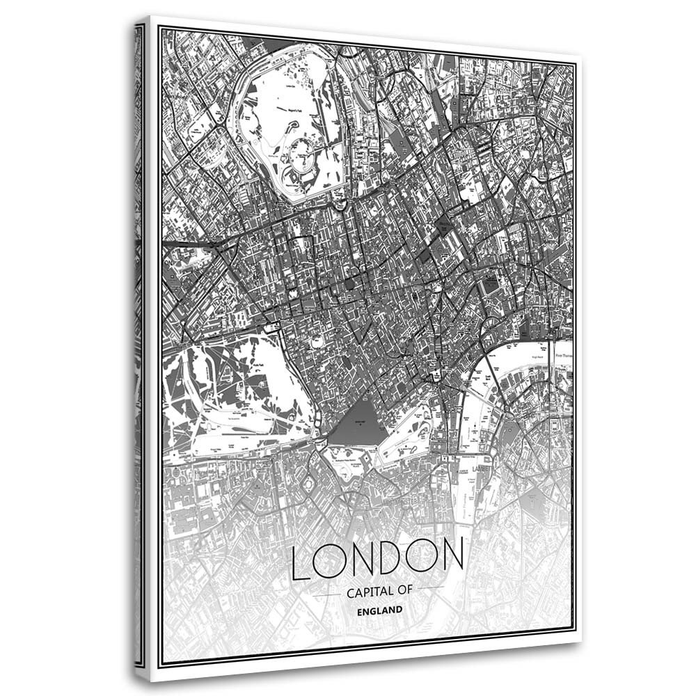 Leinwandbild Londoner Stadtplan