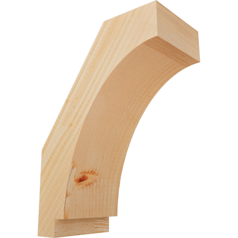 Attelle impériale du genou, Sapin de Douglas, Lisse, H 14 po x l 5,5 po x P 10 po