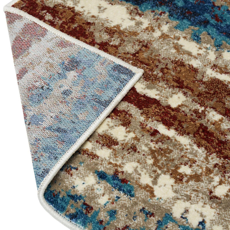 Sahiba Performance Abstract Indoor Rug, Runner 2' x 7'