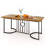 Angeliene Rectangular Dining Table with Iron Base