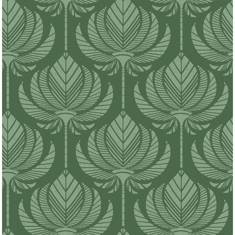 Verdara Ogee Geometric Luxury Wallpaper, Spice