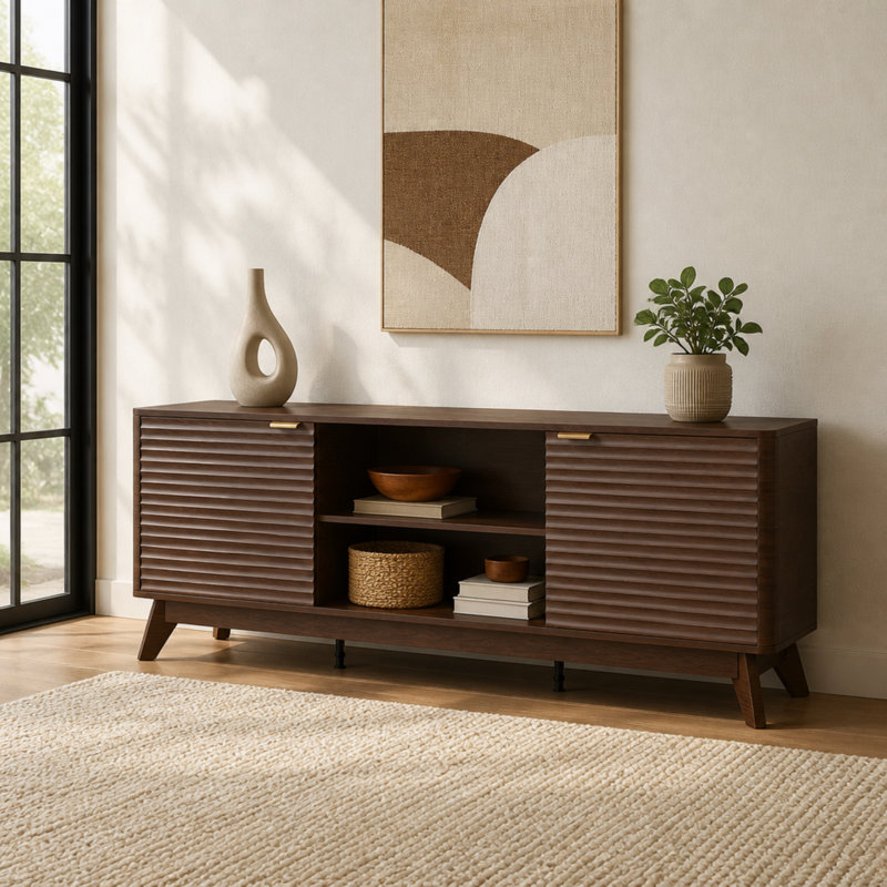 Meuble télé 70 po avec rangement Farmann, L 70 po