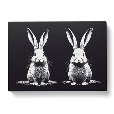 Two Rabbits Vol.2 - Wrapped Canvas Print