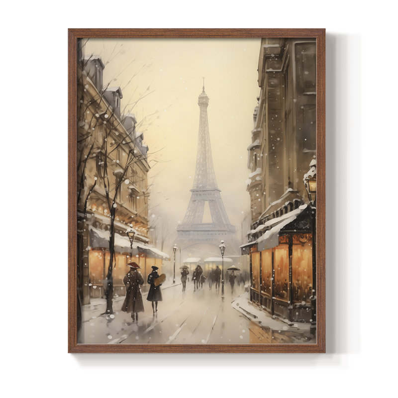 Christmas Holiday Art DLVIII Framed Print - Solid Wood, Walnut, 21" H x 17" W