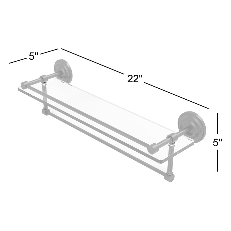 Leamore Bracket Shelf with Towel Bar, Antique Copper