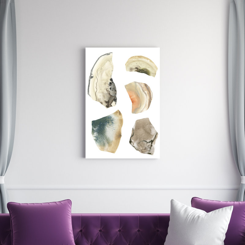 «Geode Seacements I», peinture sur toile, H 36 po x l 24 po
