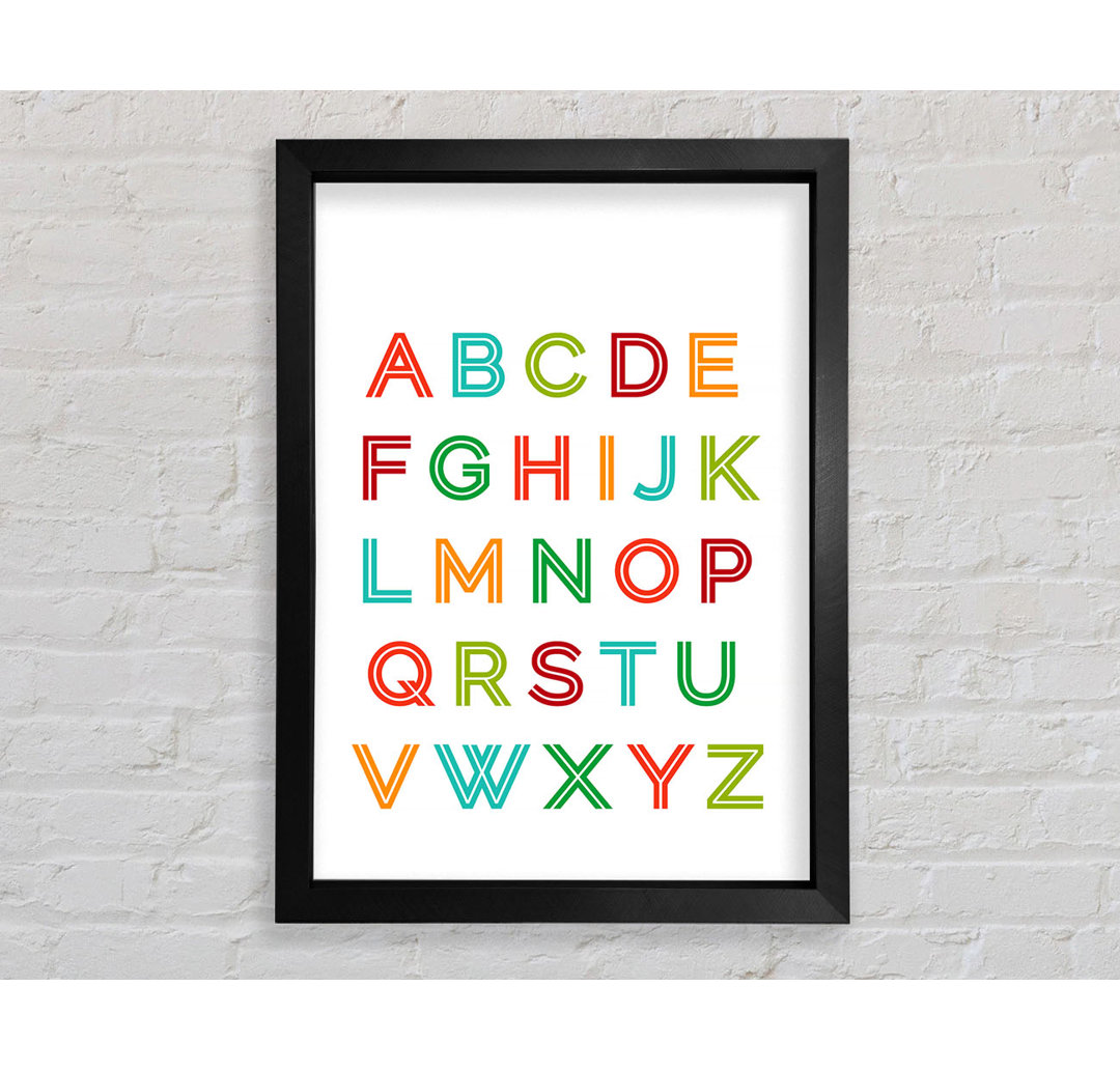 Alphabet Farben Gerahmter Druck