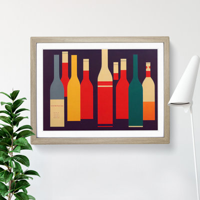 Retro Wine Bottle Vol.1 - Framed Print