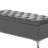 Marijona Gray Velvet Storage Bench With Metal Legs