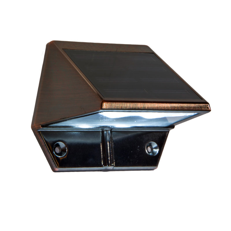 Copper Solar LED Post Cap Light with Dusk-to-Dawn Sensor