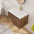 30" Single Floating Bathroom Vanity With Resin Basin Sink Top, Wall Mounted Bathroom Vanity With 2 Doors-1263578734-1263578720