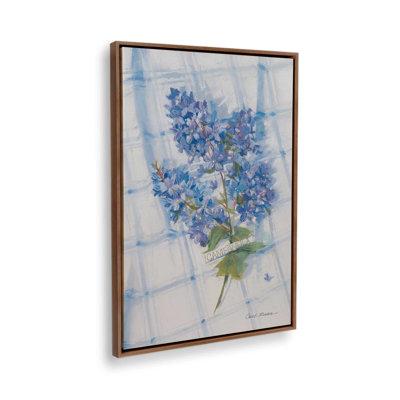 «Campanula on Linen» par Carol Rowan, reproduction d'art