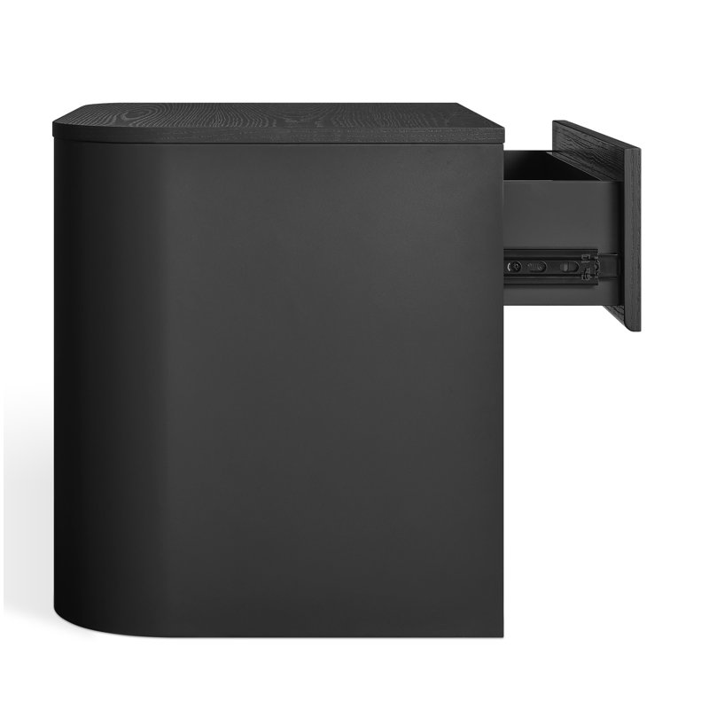 Dally 1 - Drawer Nightstand, Black