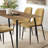Izzat 4-Person Dining Set with 47" D Rectangular Table and Chenille Chairs-2050251727