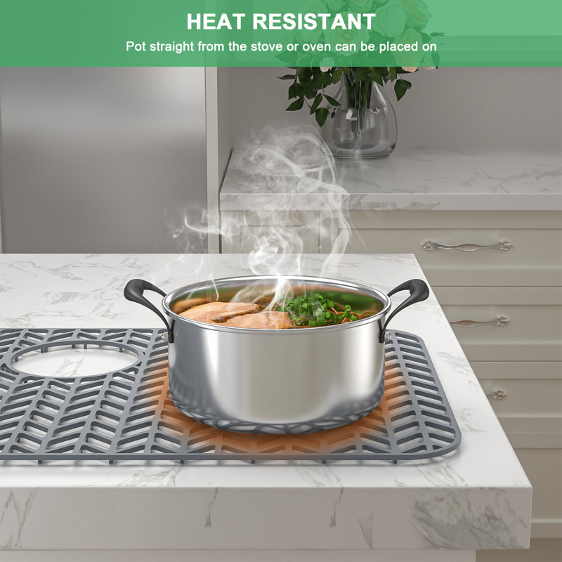 26" x 14" Sink Grid Non-Slip Silicone Sink Mat