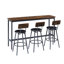 Ensemble de longues tables de bar avec 3 tabourets de bar rembourrés en polyuréthane-1515275395