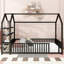 Grand lit en métal avec clôture et tablettes de rangement amovibles-268801583