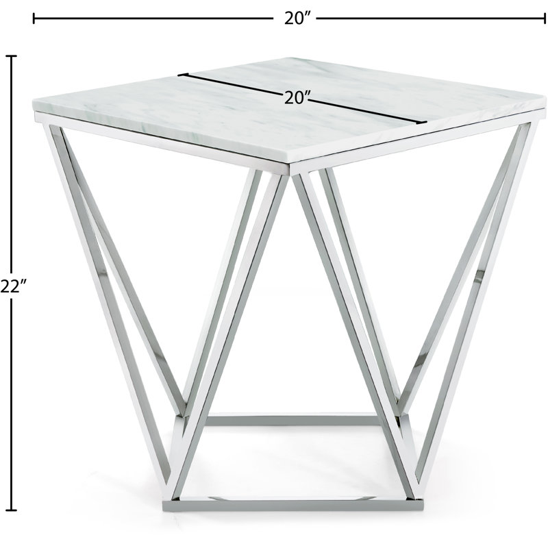 Table de bout Mason Canadice, Chrome