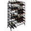 54 Bottle Metal Floor Wine Bottle Rack in Grey