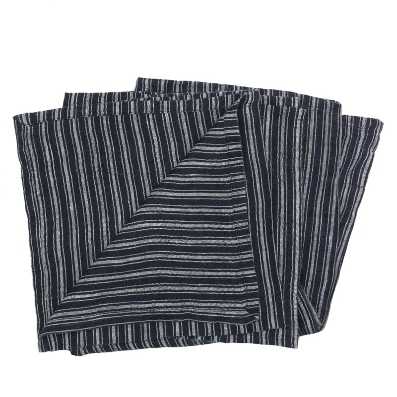 Ensemble de serviettes de table l 20 po x L 20 po Bryars, Indigo / noir