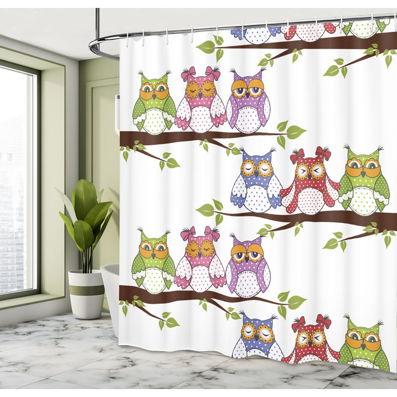 Shower Curtain with Hooks Included, 70"H x 69"W