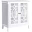 Buffet, armoire de rangement pour la cuisine, armoire d'appoint à double porte vitrée avec tablettes réglables-680885982