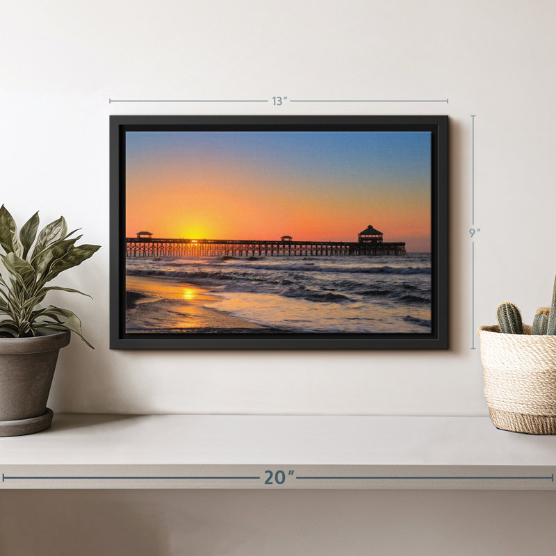 «Folly Beach», reproduction sur toile, H 9 po x l 13 po
