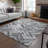 Washable Abstract Indoor / Outdoor Rug-427076857